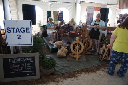 Wool spinning demonstrations took place all day long in a couple of locations.